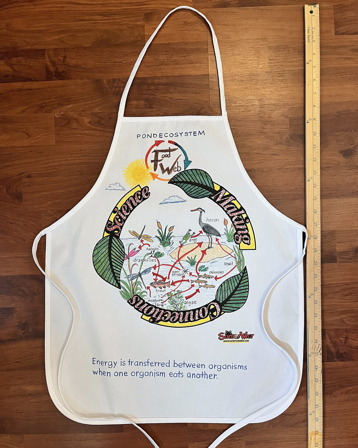 Pond Ecosystem - Food Web Apron – Hand-Detailed Completed Project image 2