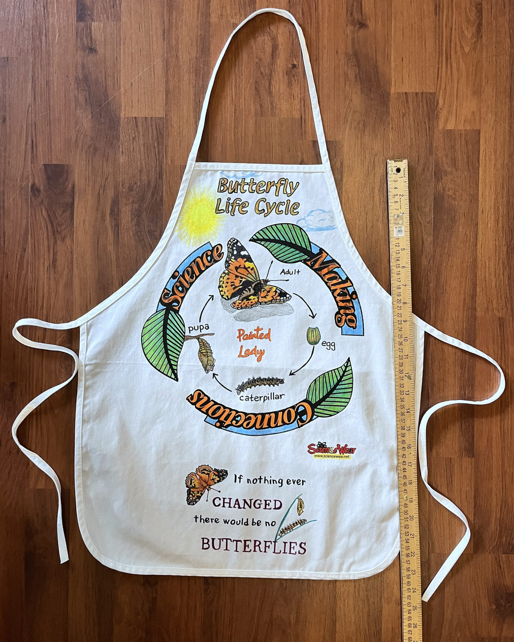 Painted Lady – Life Cycle Apron – Hand-Detailed Completed Project image 2