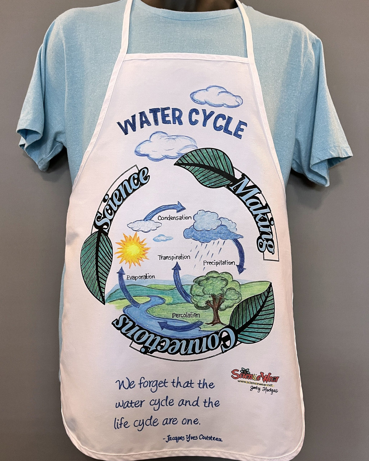 Water Cycle Apron – Hand-Detailed Completed Project image 0