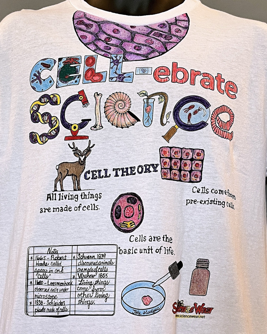 Cell Theory Shirt – Hand-Detailed Completed Project image 1