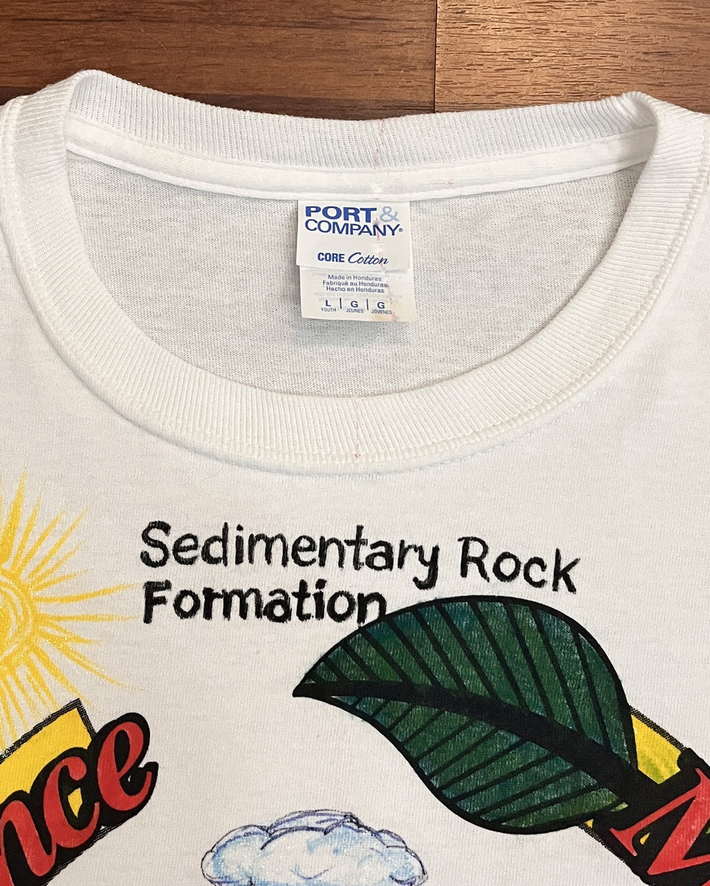 Sedimentary Rock Formation Shirt – Hand-Detailed Completed Project image 2