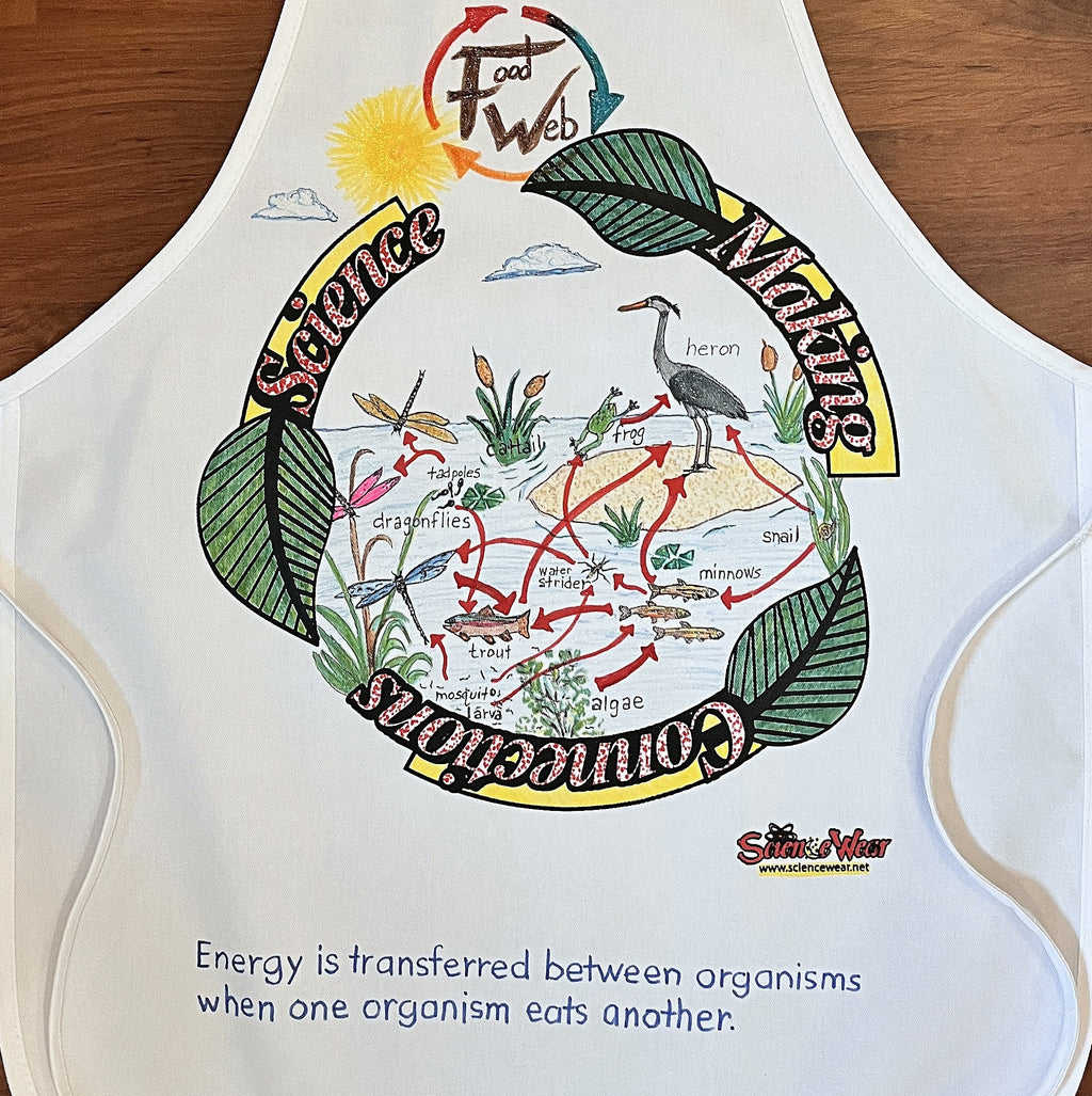Pond Ecosystem - Food Web Apron – Hand-Detailed Completed Project image 1