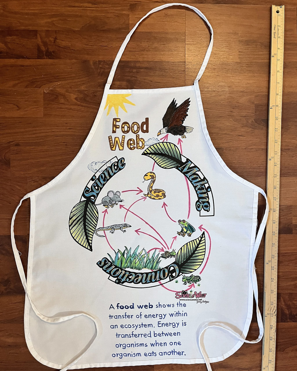 Food Web - Transfer of Energy Apron – Hand-Detailed Completed Project image 2