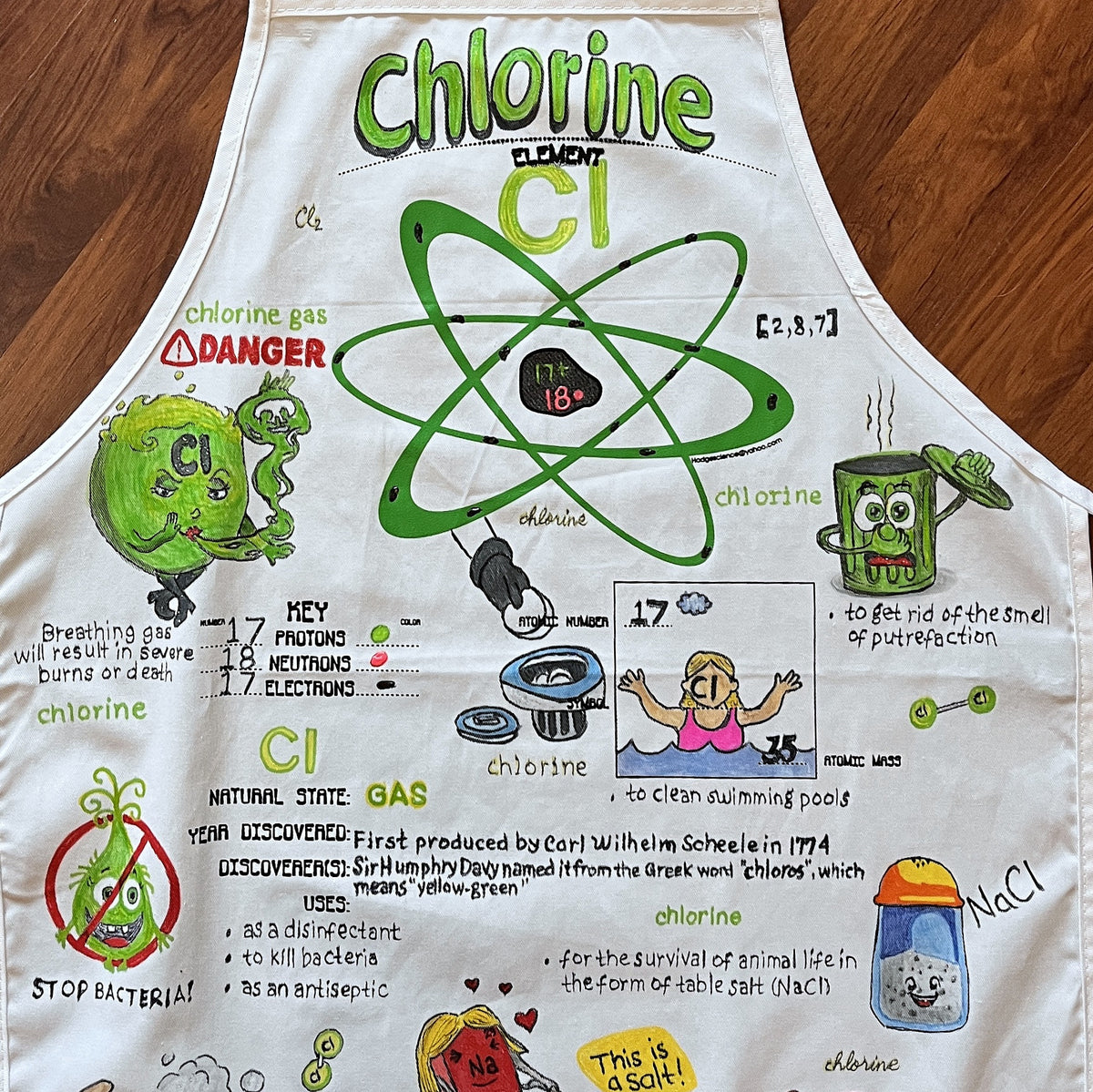 Clorine Atomic Attire Apron – Hand-Detailed Completed Project image 1