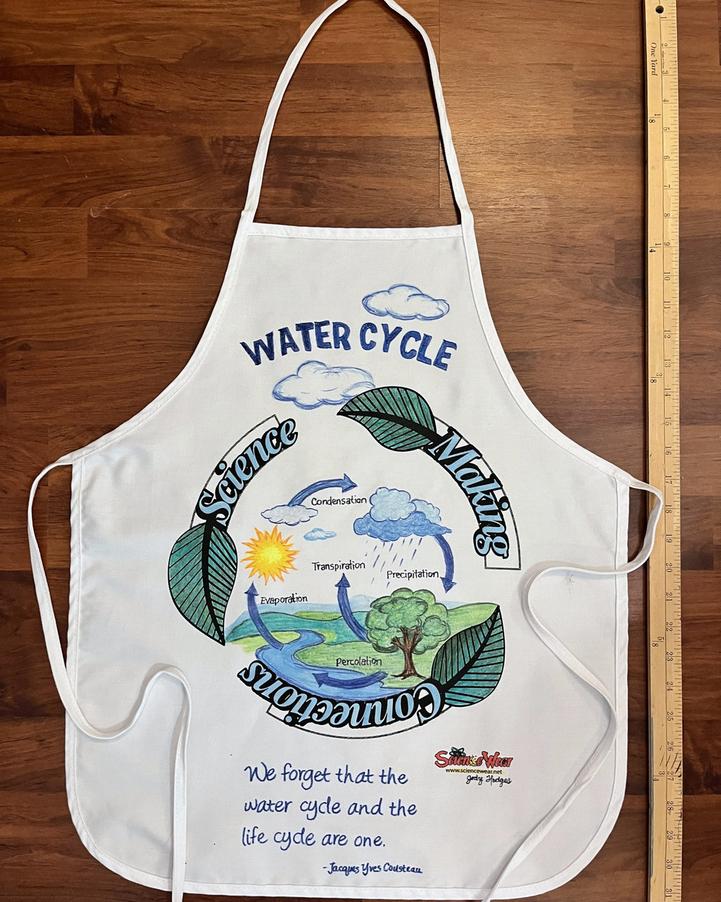 Water Cycle Apron – Hand-Detailed Completed Project image 2