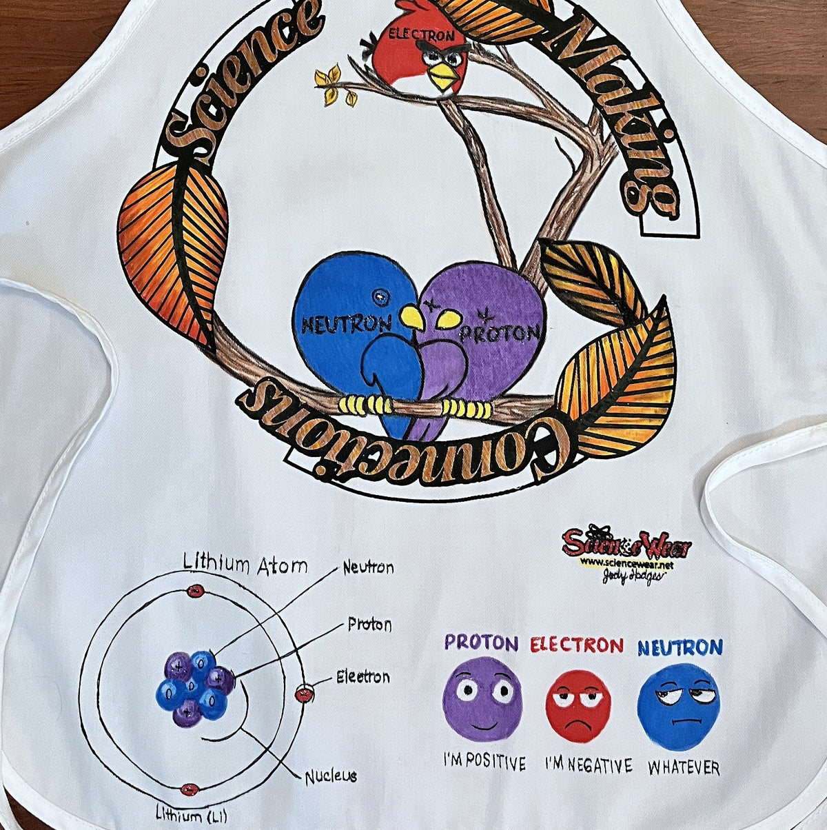Bird Atomic Model Apron – Hand-Detailed Completed Project image 1
