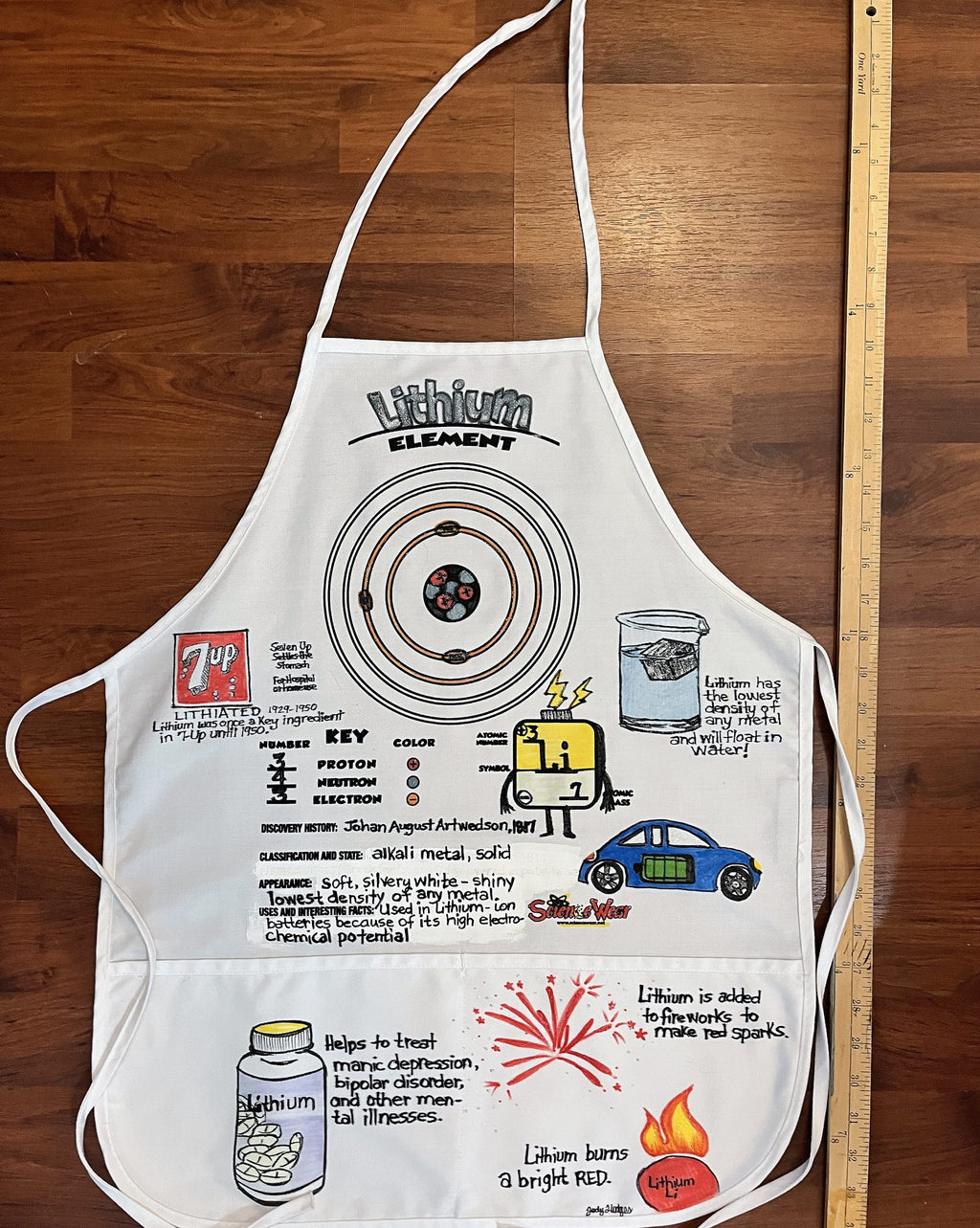 Valentine's Science Apron – Hand-Detailed Completed Project image 2
