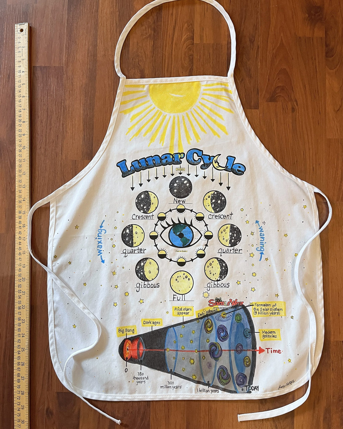 Big Bang Lunar Cycle Apron – Hand-Detailed Completed Project image 2