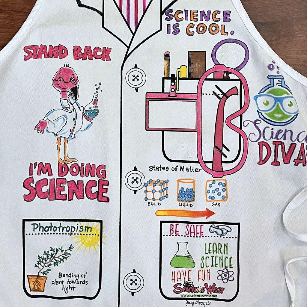 Science Diva Apron – Hand-Detailed Completed Project image 1