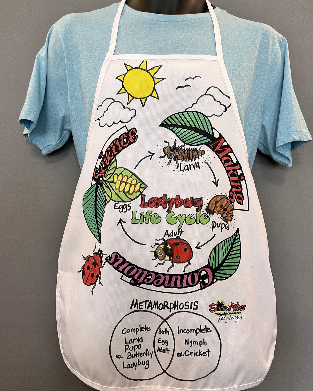 Ladybug Life Cycle Apron – Hand-Detailed Completed Project image 0