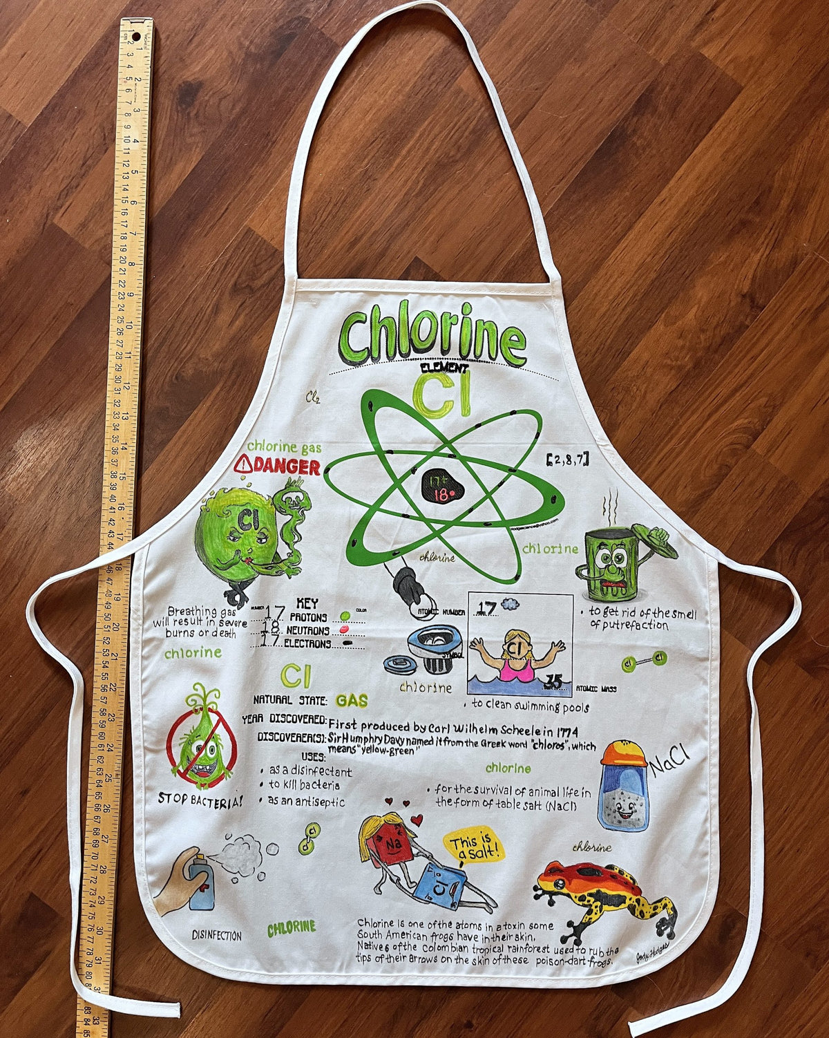 Clorine Atomic Attire Apron – Hand-Detailed Completed Project image 2
