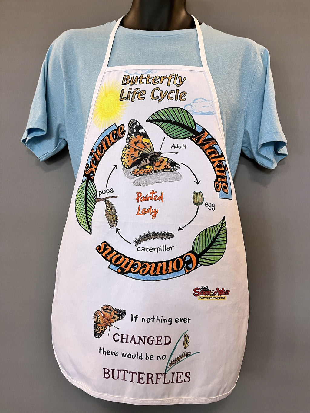 Painted Lady – Life Cycle Apron – Hand-Detailed Completed Project image 0