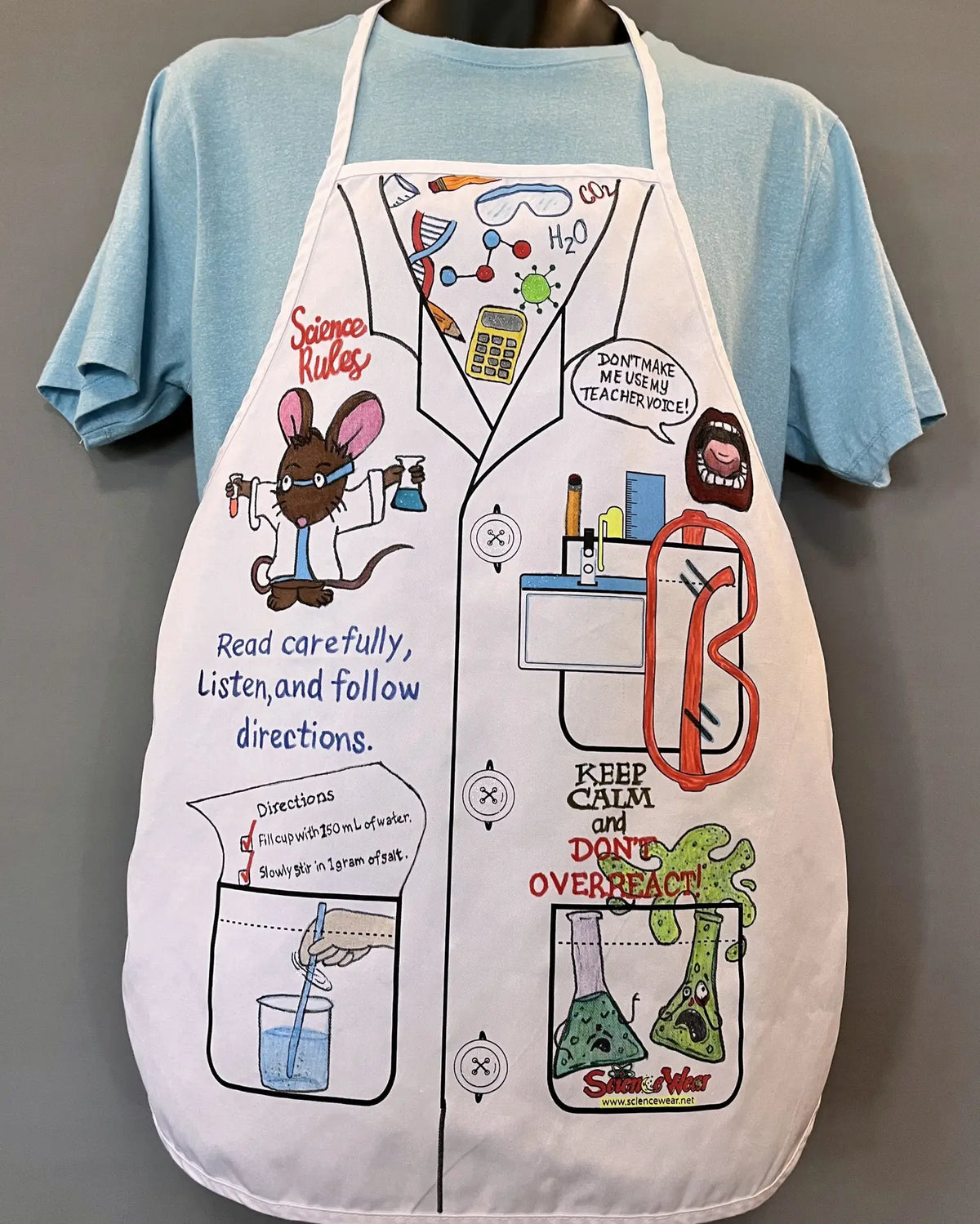 Science Rules Lab Safety Apron – Hand-Detailed Completed Project image 0