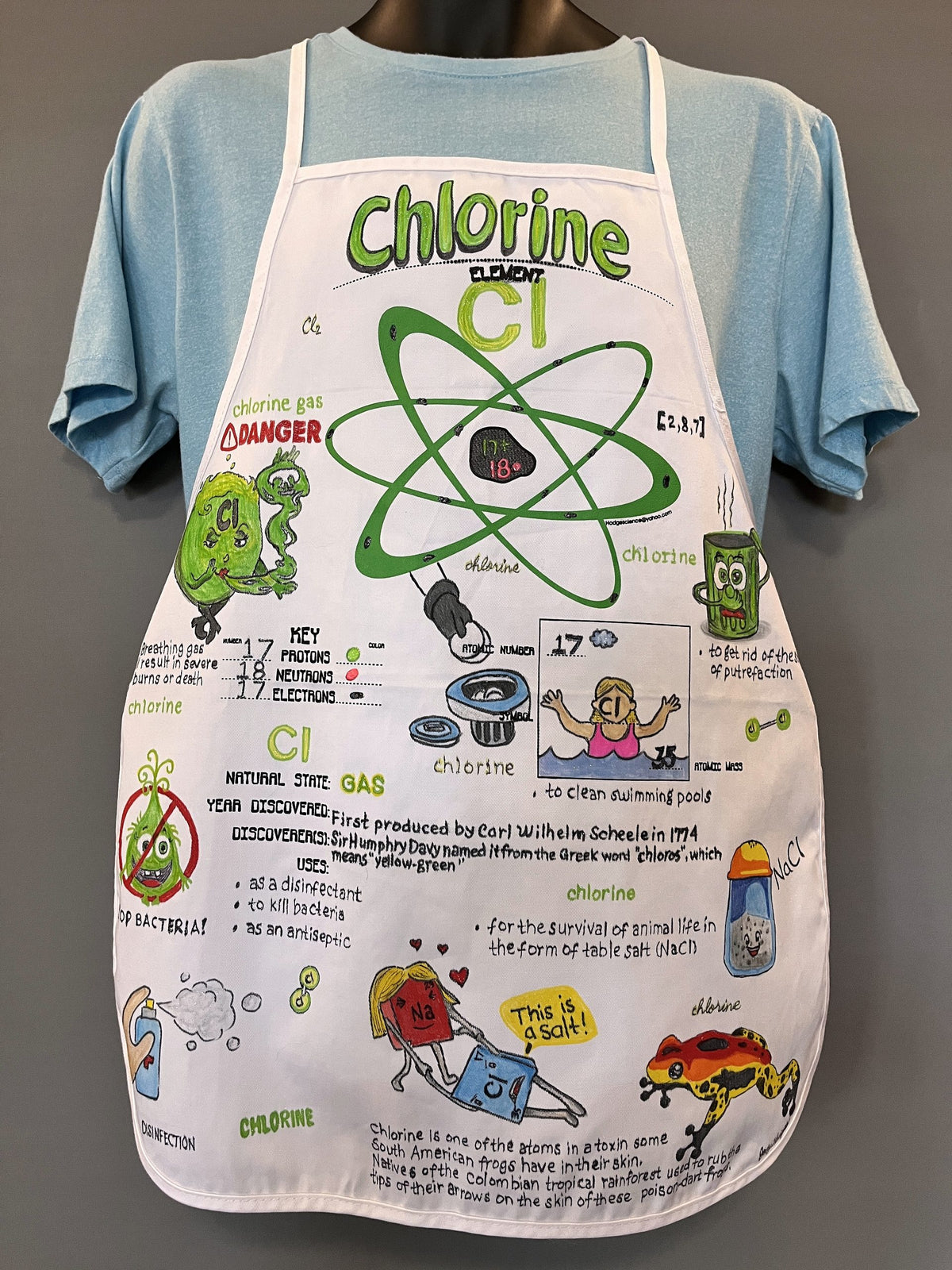 Clorine Atomic Attire Apron – Hand-Detailed Completed Project image 0