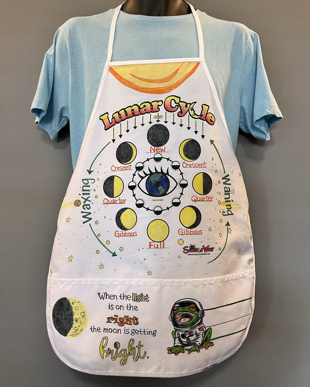 Light on The Right Lunar Cycle Apron – Hand-Detailed Completed Project image 0
