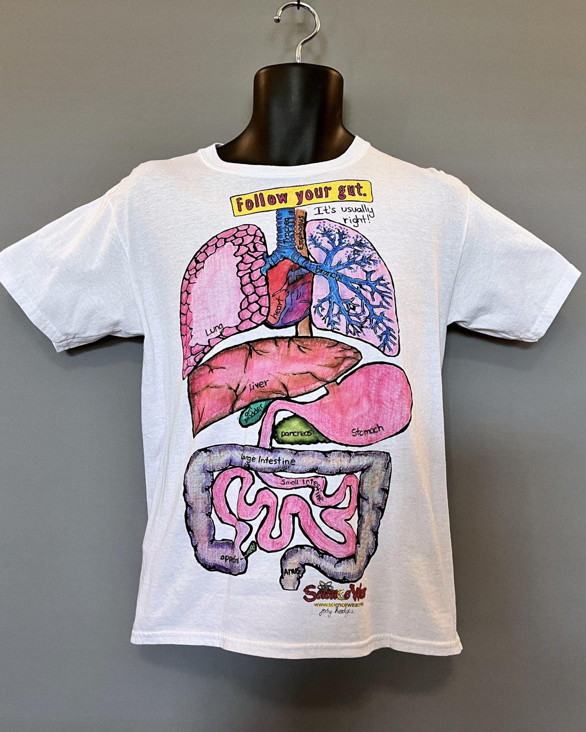 Follow Your Gut Shirt – Hand-Detailed Completed Project image 0