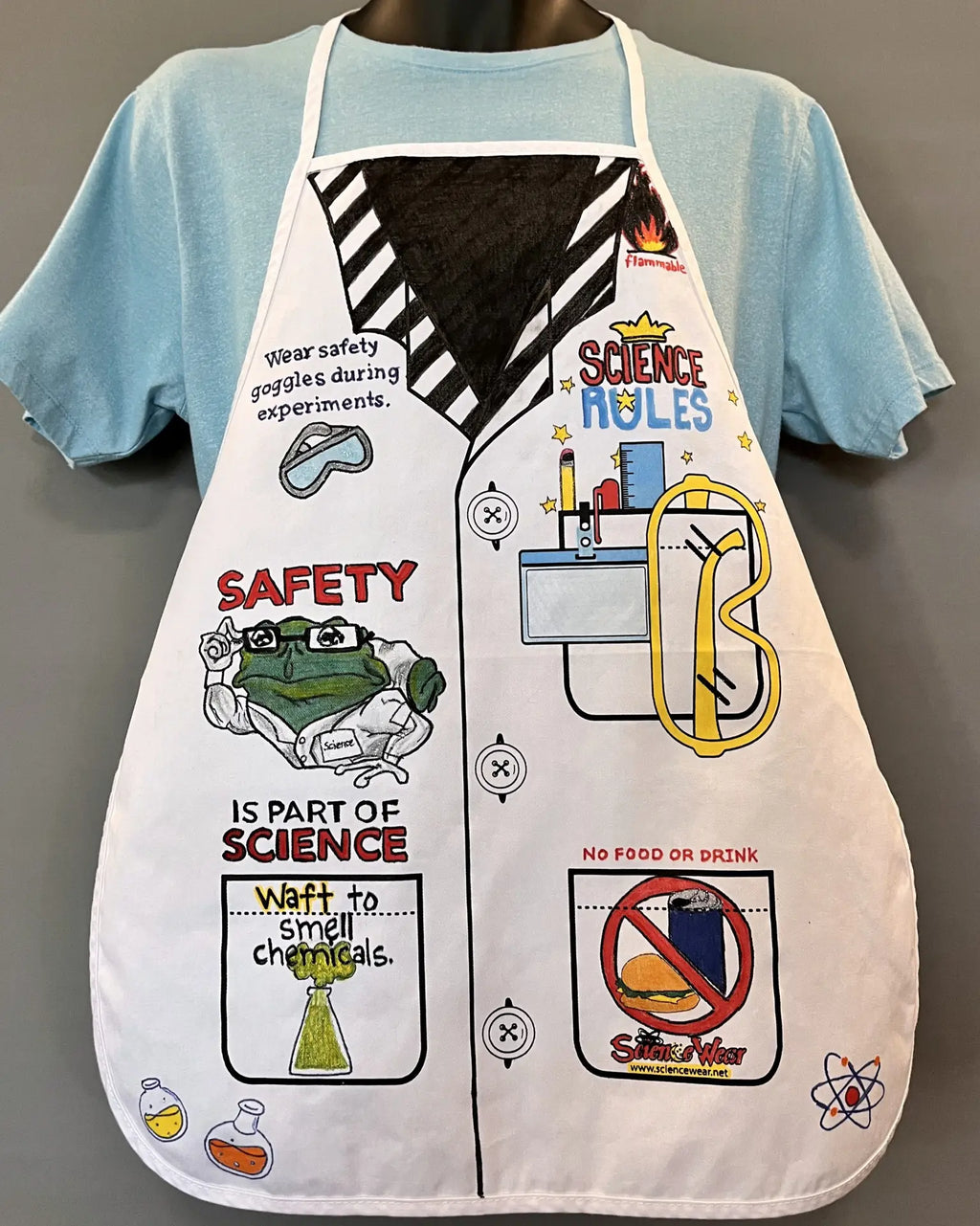 Safety is a Part of Science Apron– Hand-Detailed Completed Project image 0
