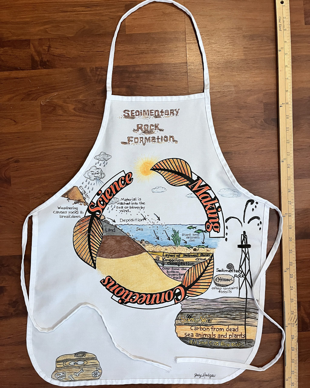 Sedimentary Rock Formation Cycle Apron – Hand-Detailed Completed Project image 2