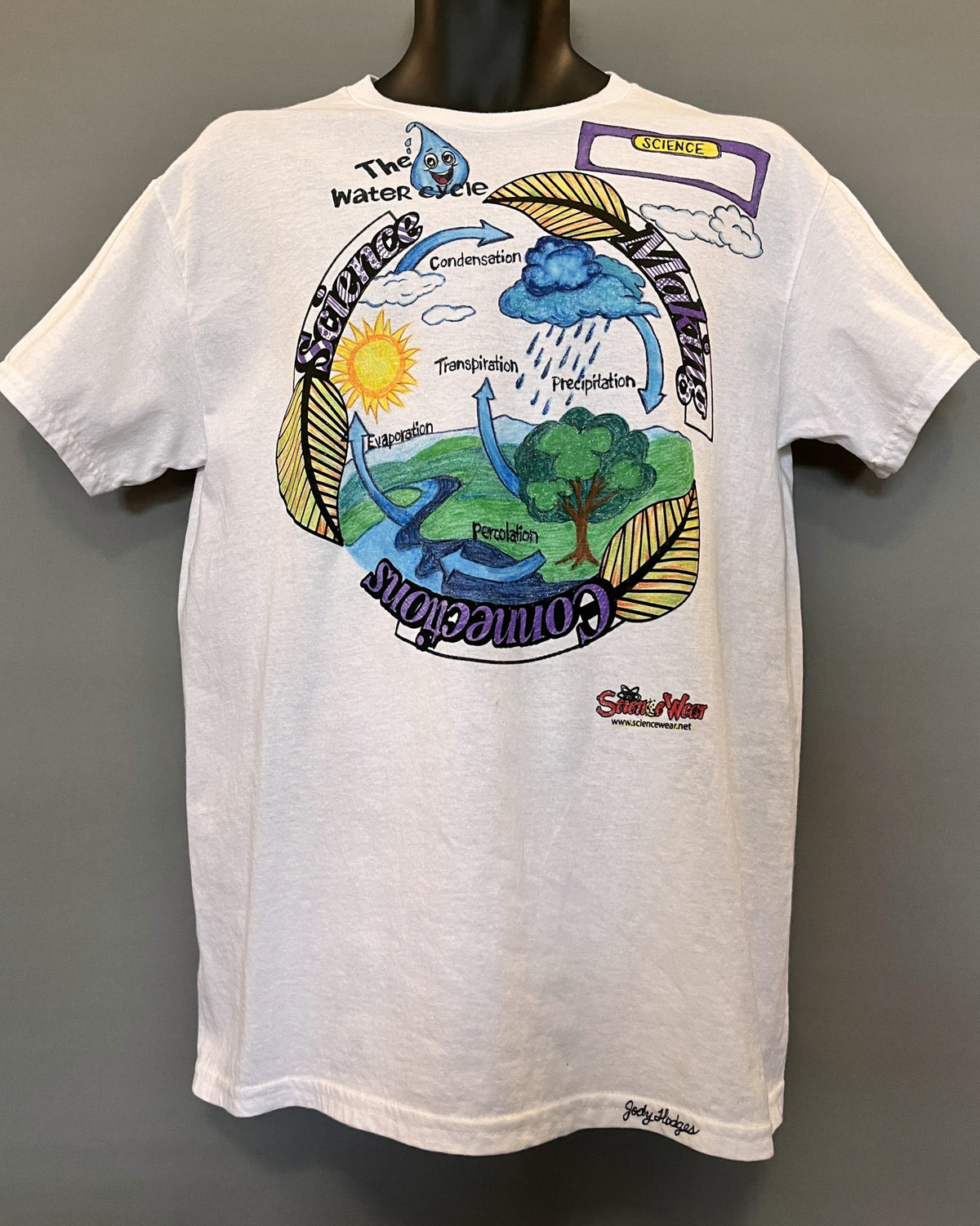 Water Cycle Crying Cloud Shirt – Hand-Detailed Completed Project image 0