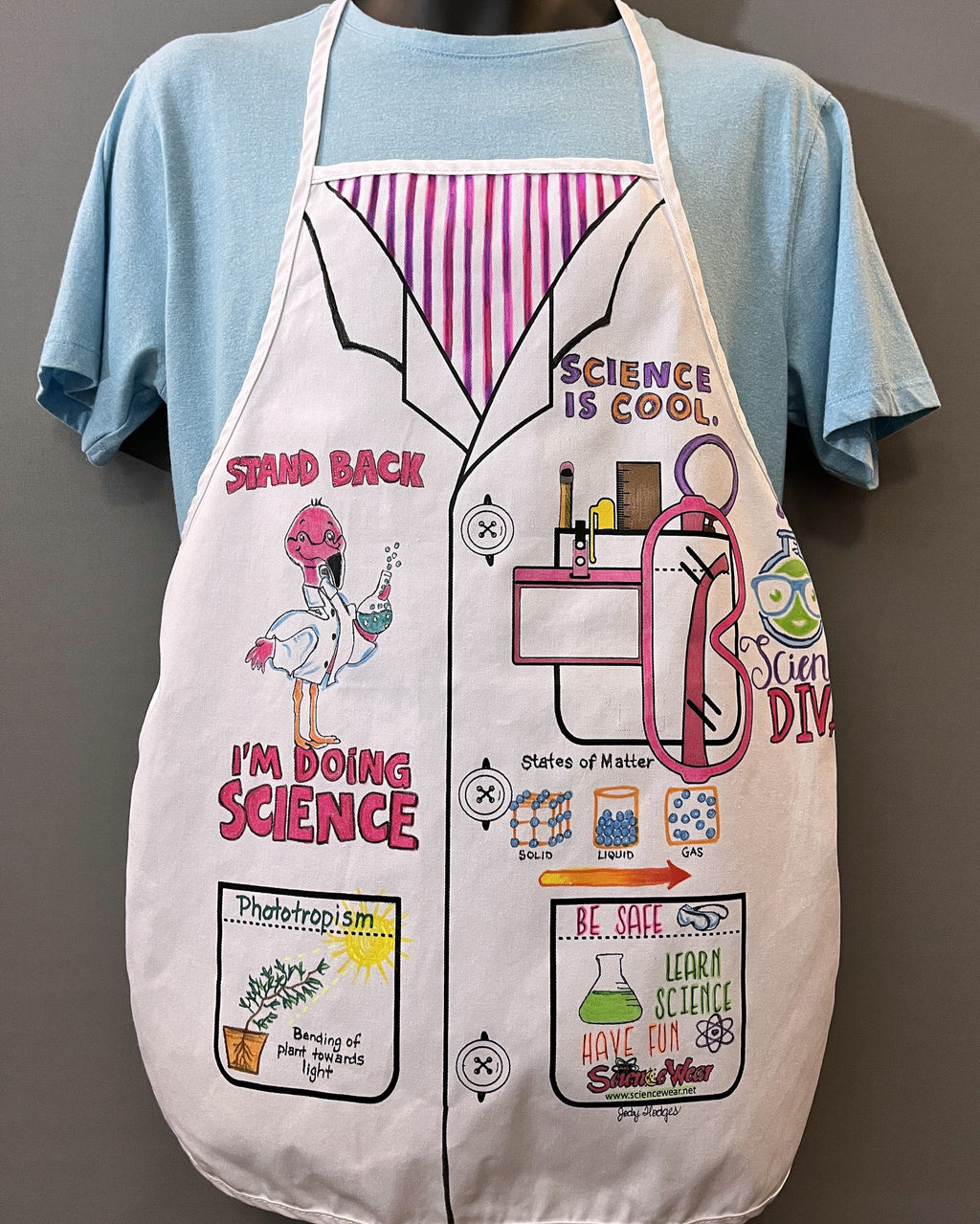 Science Diva Apron – Hand-Detailed Completed Project image 0