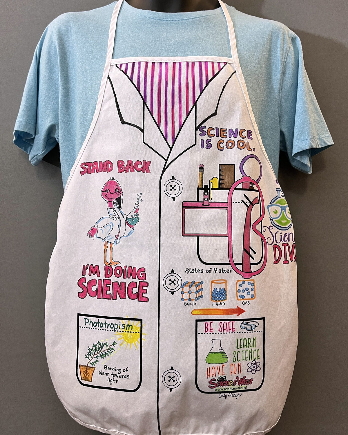 Science Diva Apron – Hand-Detailed Completed Project image 0