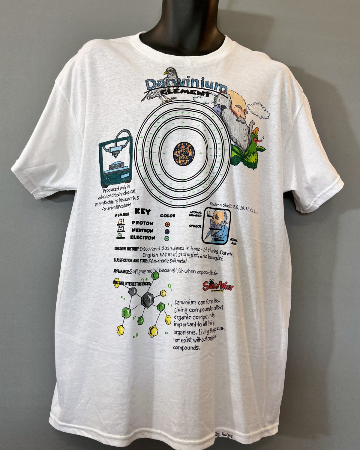 Darwinium Atomic Attire Shirt – Hand-Detailed Completed Project image 0