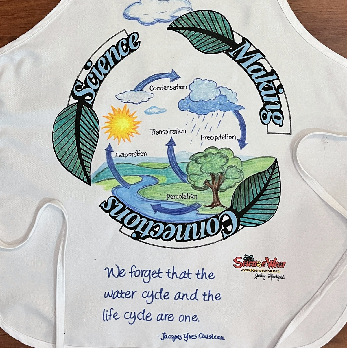 Water Cycle Apron – Hand-Detailed Completed Project image 1