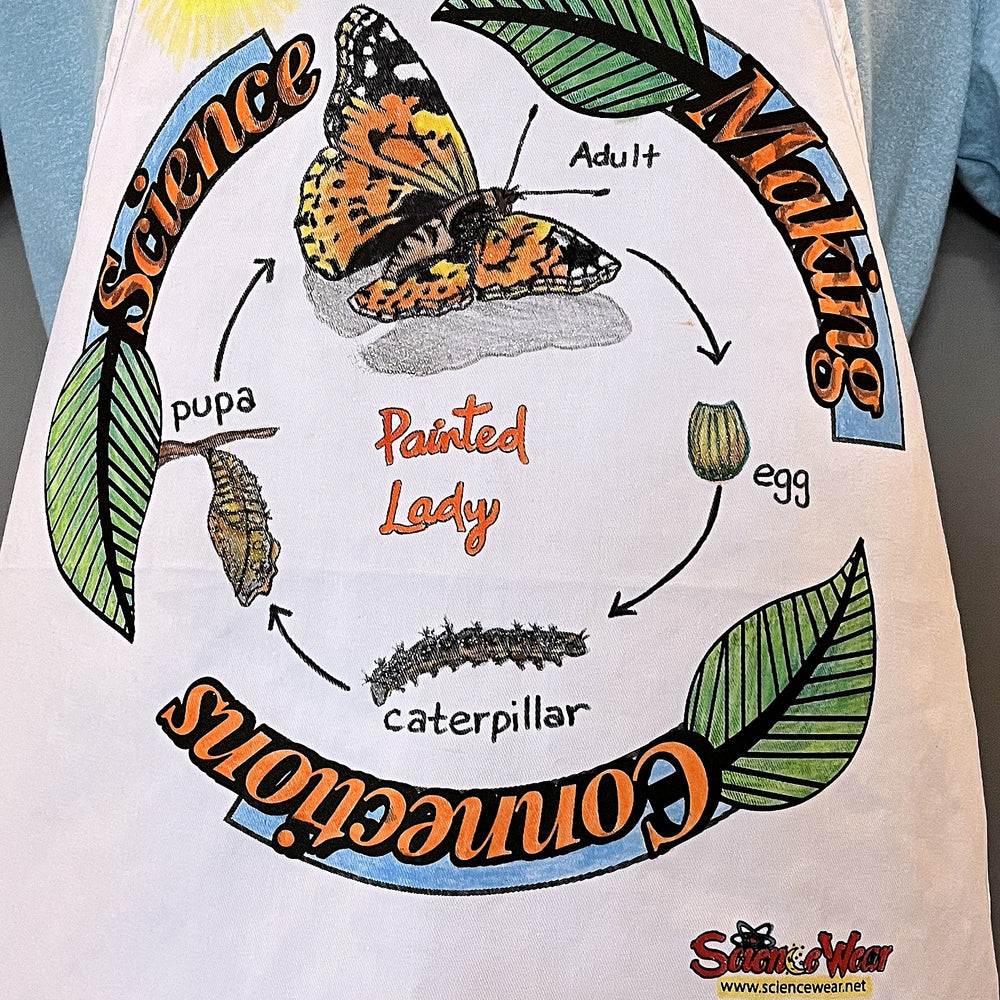 Painted Lady – Life Cycle Apron – Hand-Detailed Completed Project image 1