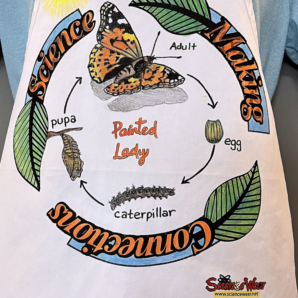 Painted Lady – Life Cycle Apron – Hand-Detailed Completed Project image 1