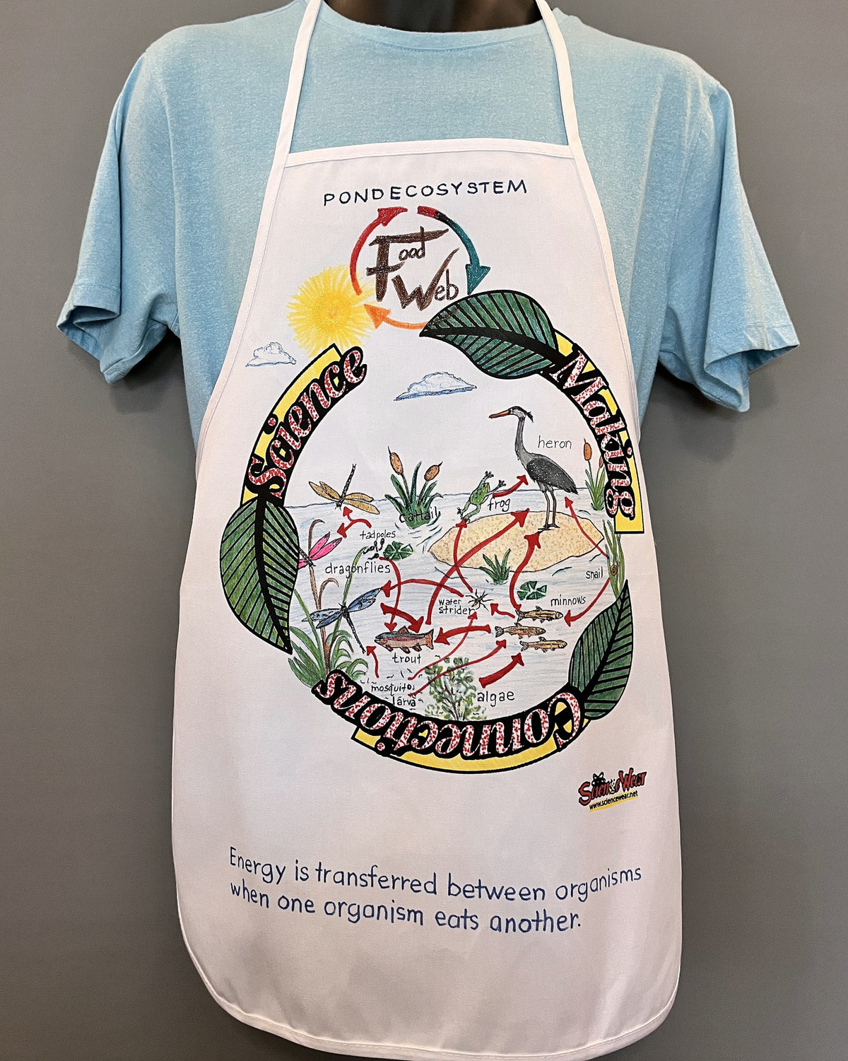 Pond Ecosystem - Food Web Apron – Hand-Detailed Completed Project image 0